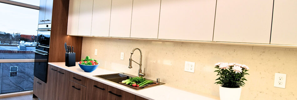 modern kitchen with amenities