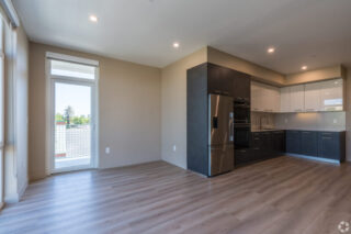 Modern kitchen with stainless steel appliances
